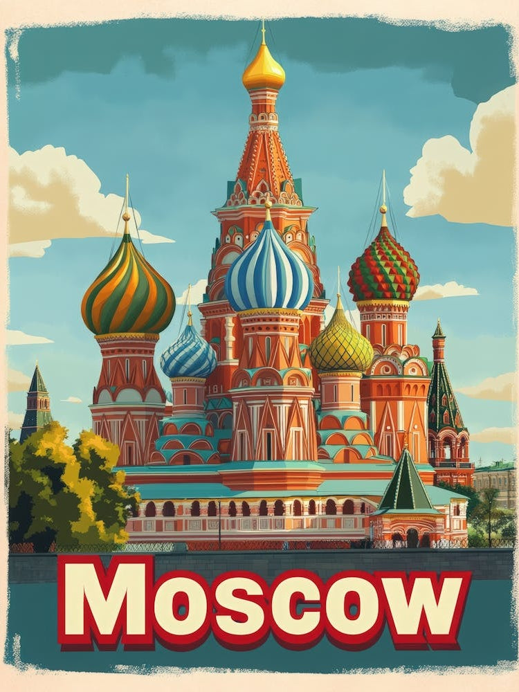 Aihrgdesign A Vintage Travel Poster Of Moscow 3