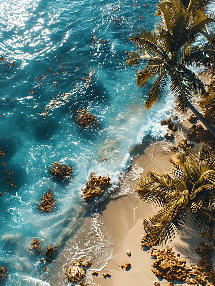 Aerial View Of A Tropical Beach 2