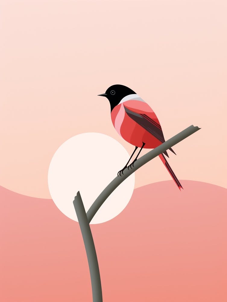 Minimalist Robin 1 Illustration