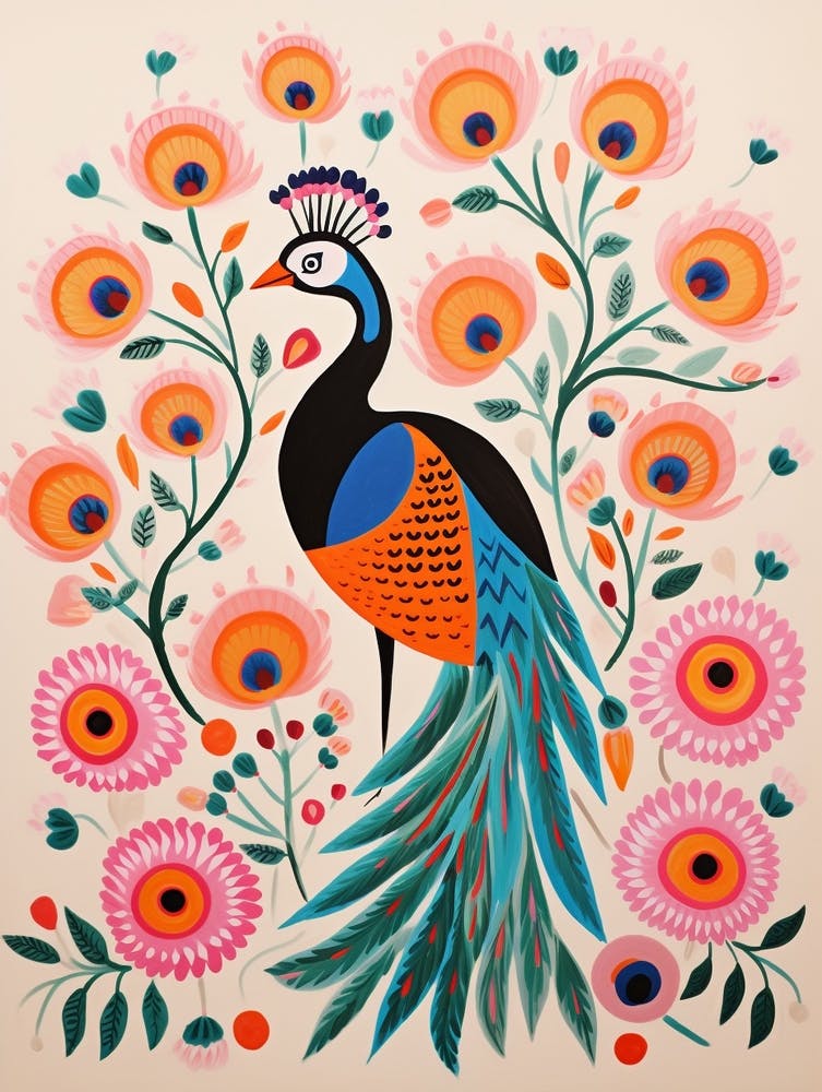 Pink Scandi Peacock 2