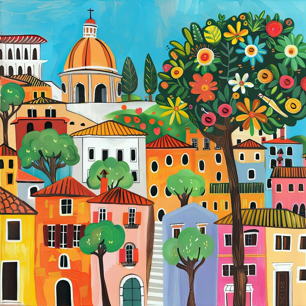 Kids Travel Illustration Rome 1