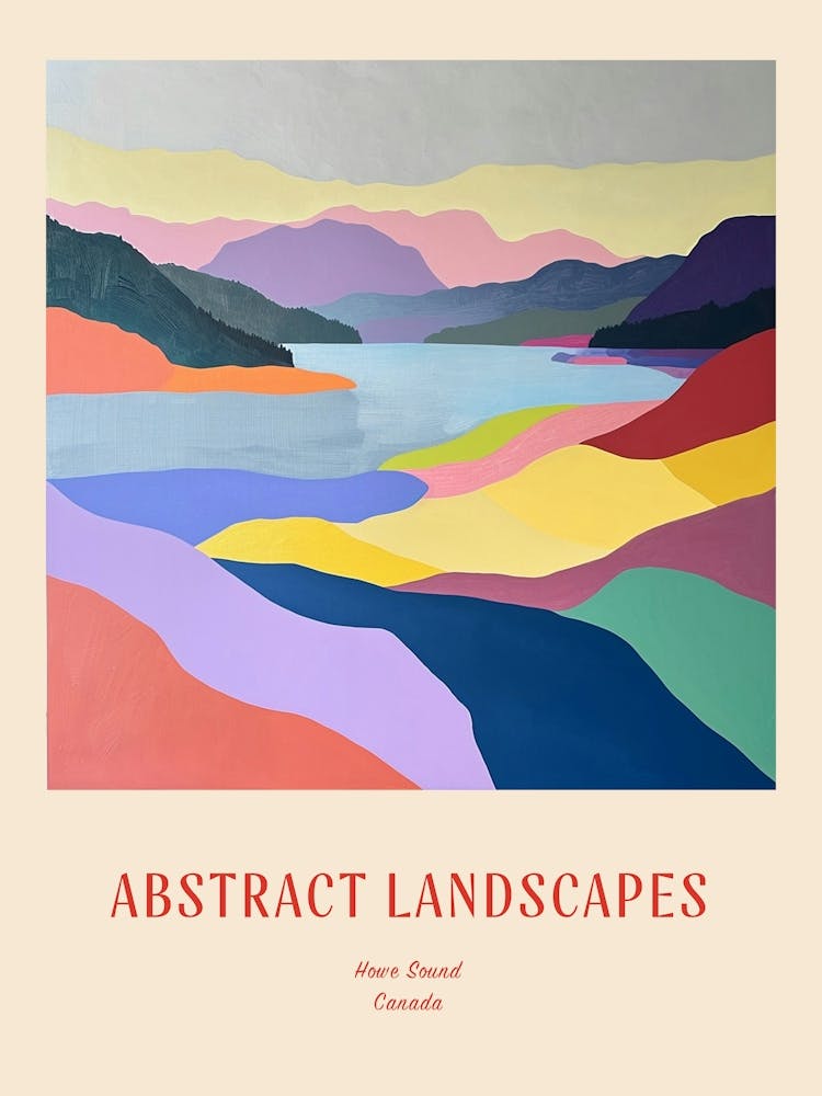 Colourful Abstract Vancouver Canada 4 Poster