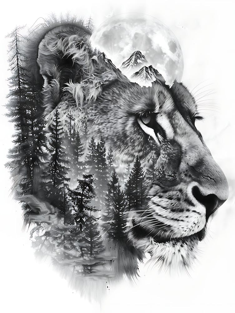 Lion In The Forest 4