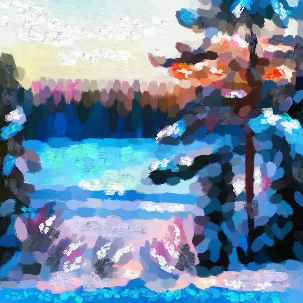 Verschneiter Winterwald N3