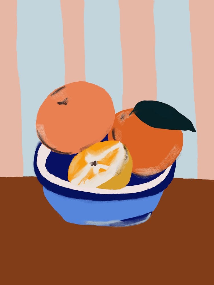 Oranges In A Bowl 1