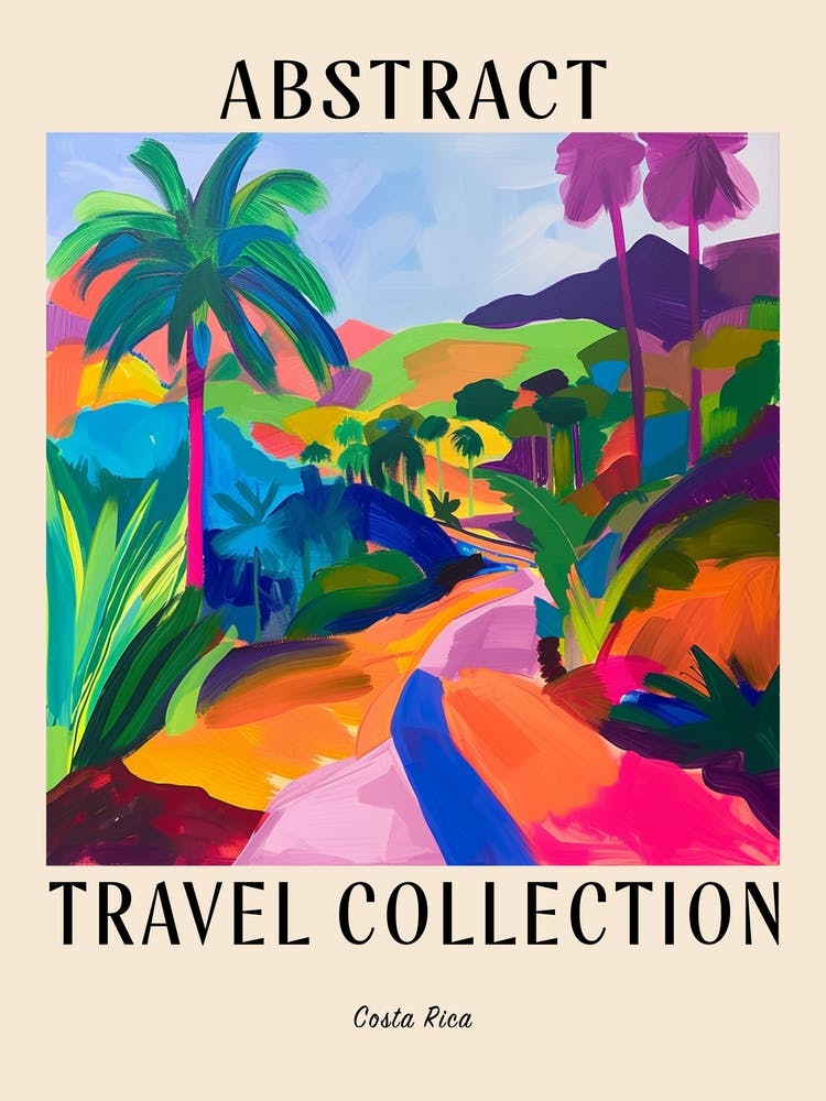 Abstract Travel Collection Poster Costa Rica 3