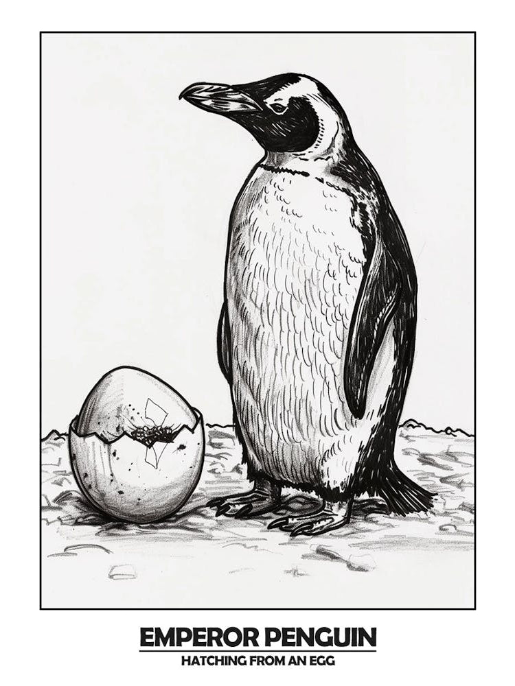 Penguin Hatching From An Egg Poster