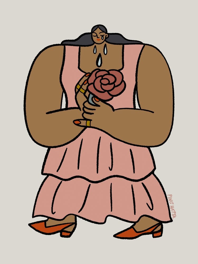 Watering My Hope Brown & Pink