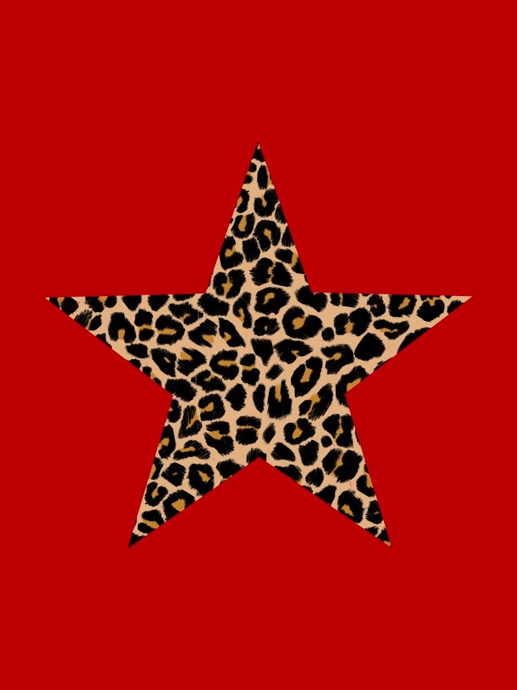 Leopard Star on Red