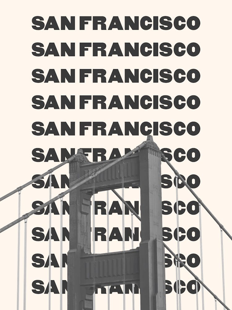 San Francisco Golden Gate Bridge Black & White