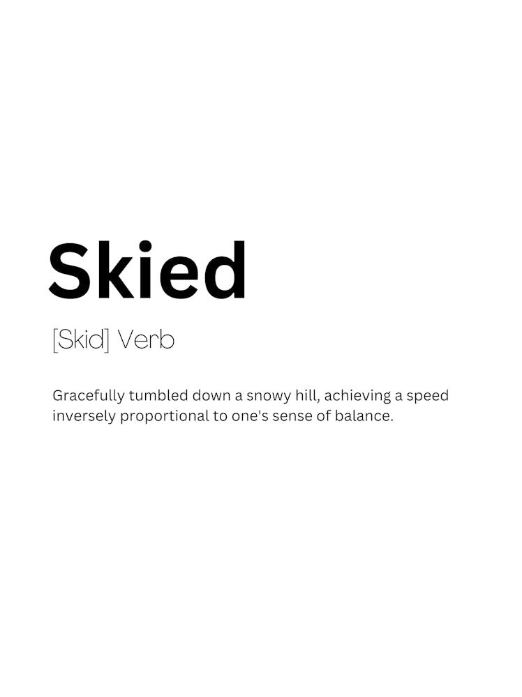 Skied Definition Meaning 1
