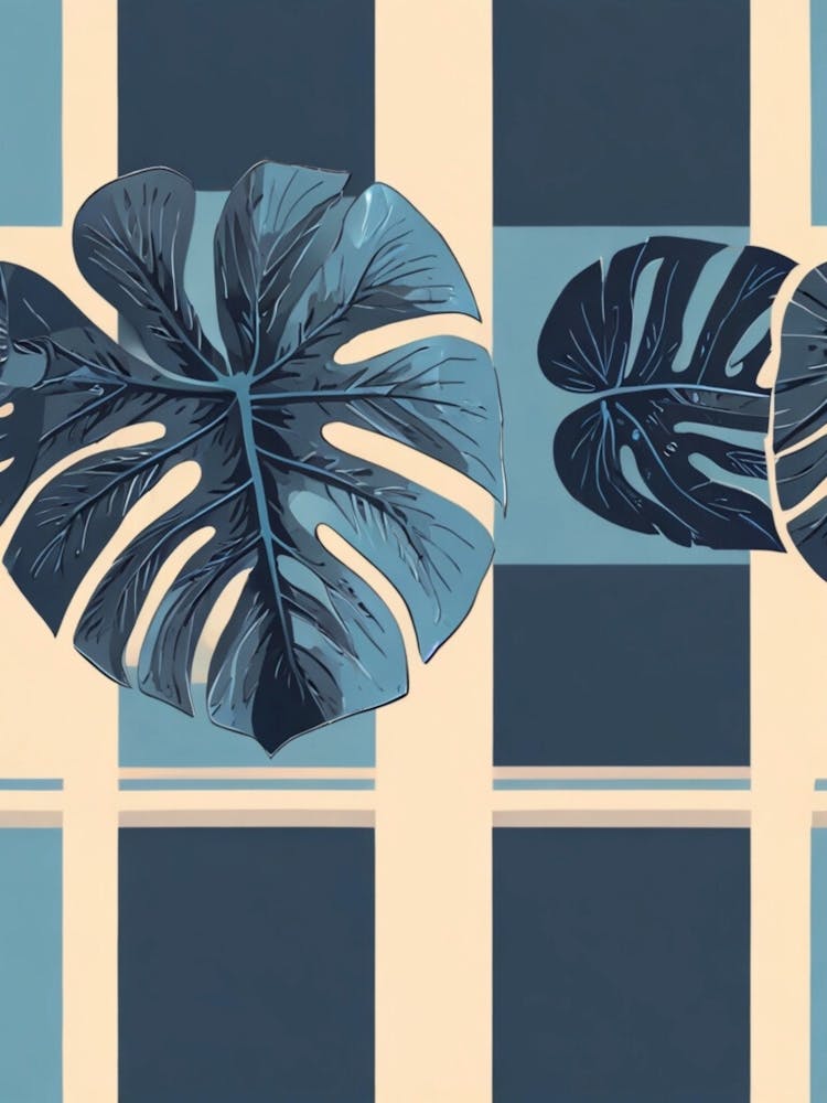 Blue And White Checkered Pattern