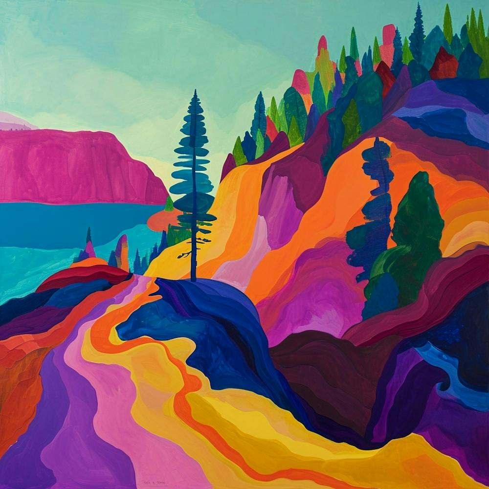 Colourful Abstract Pribaikalsky National Park Siberia 3