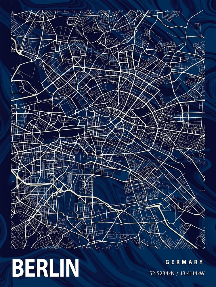 Berlin Crocus Marble Map