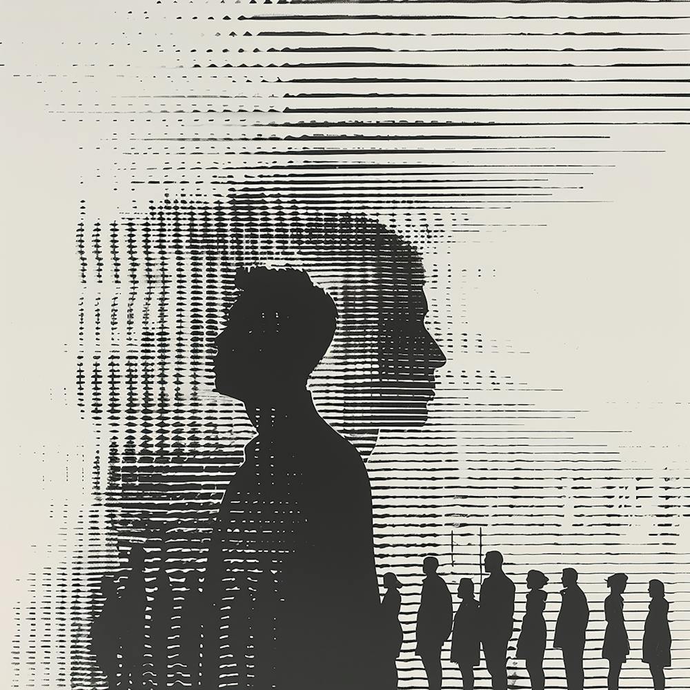 Silhouette Of People - Line art, city wall art, colorful wall art, home decor, minimal art, modern wall art, wall art, wall decoration, wall print colourful wall art, decor wall art, digital art, digital art download, interior wall art, downloadable art,