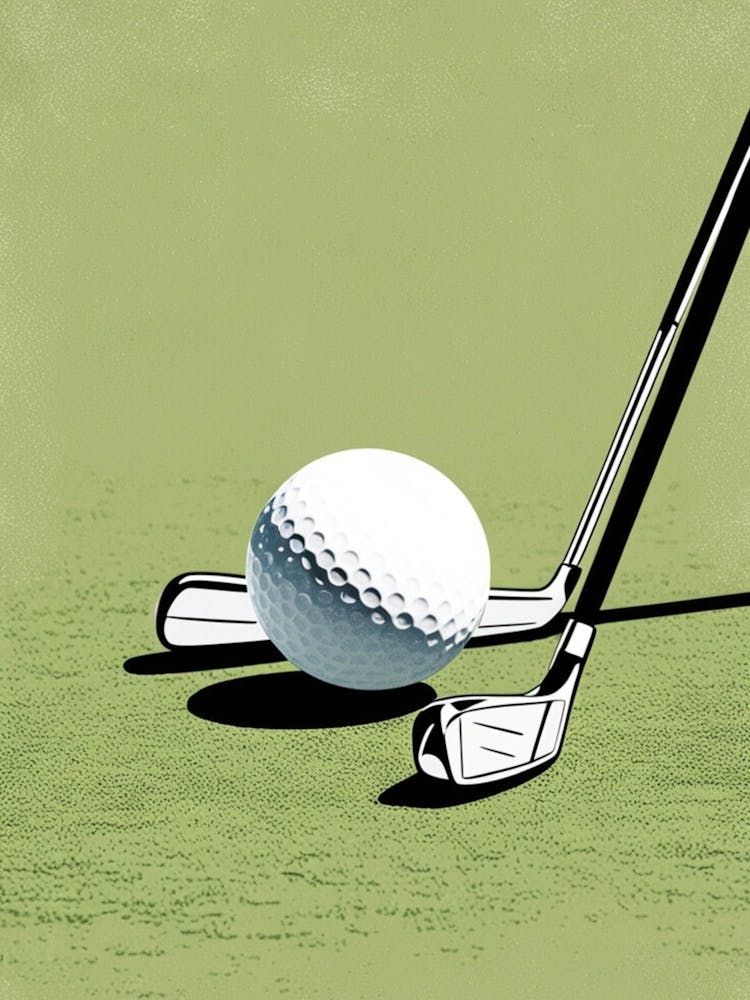 Golf Ball And Clubs 1