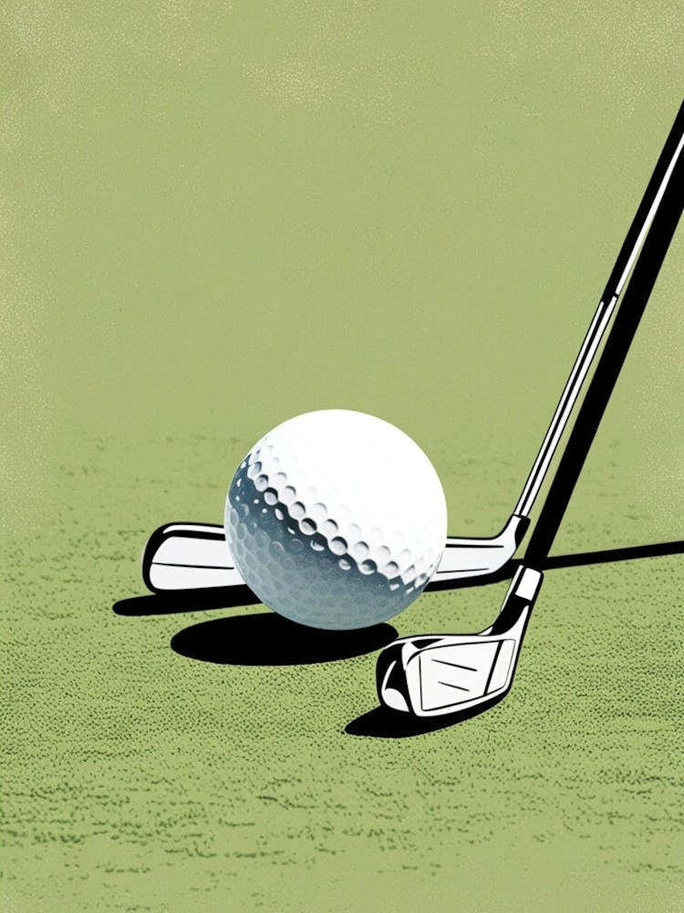 Golf Ball And Clubs 1