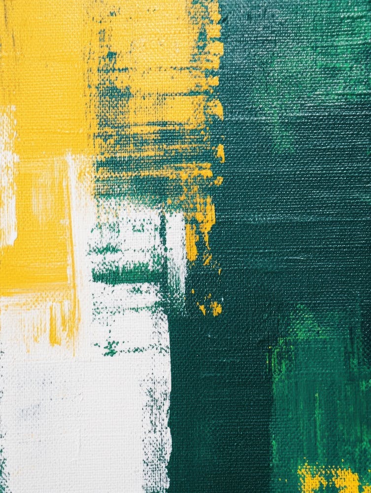 Abstract In Green And Yellow