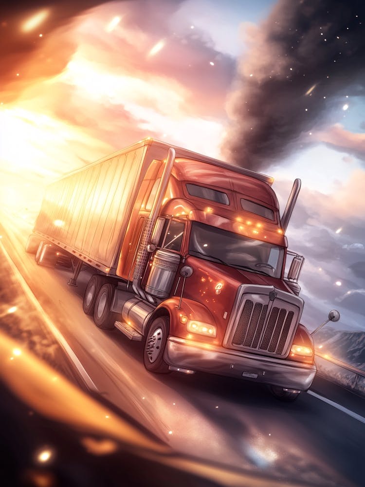 Semi Truck Driving