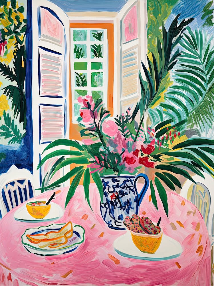 Palm Beach, Aruba, Matisse And Rousseau Style 1