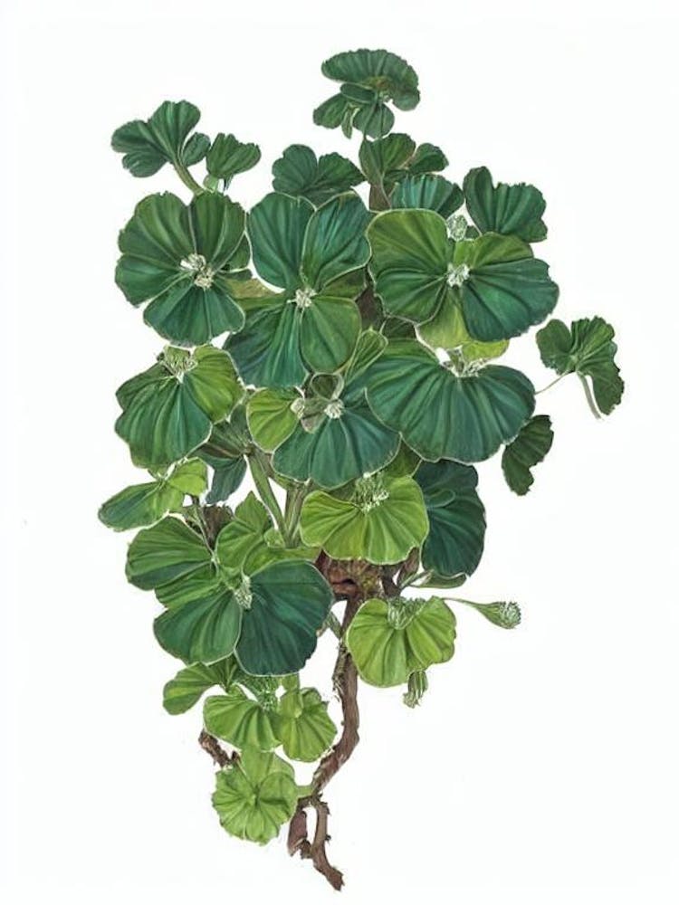 Scented Geranium (Pelargonium Species And Hybrids) Watercolor