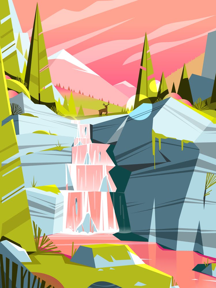 Evening Waterfall