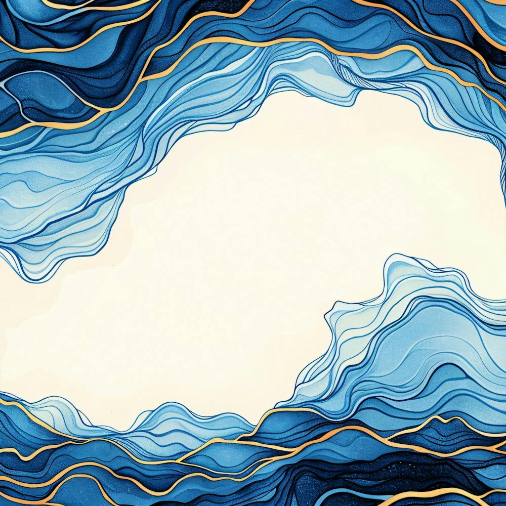 Abstract Blue Wave Background