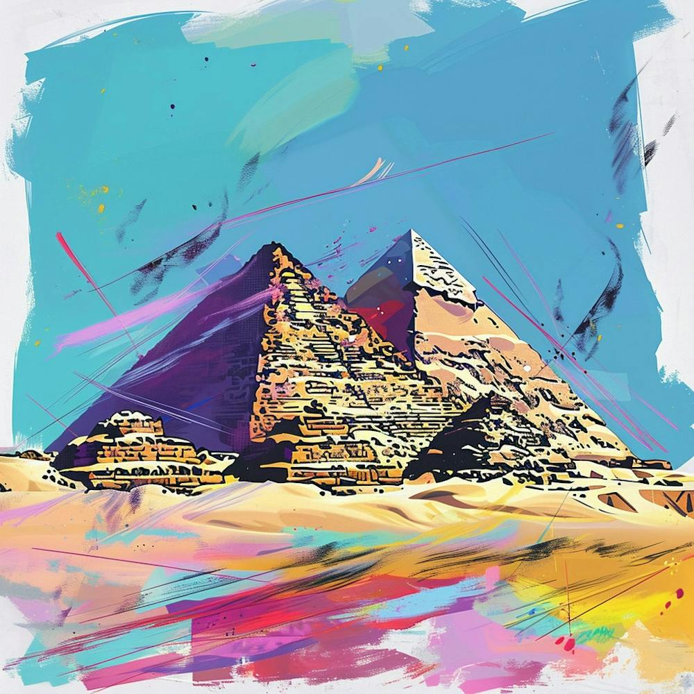 Eine Pyramids Of Giza Expressive Pinselstriche Illustrati 1719990950 2