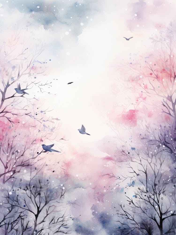 Bird Flock Watercolour 4