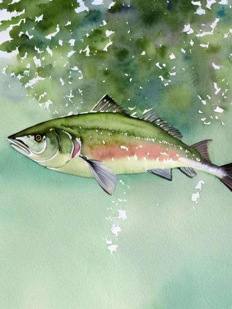 King Mackerel Storybook Watercolour