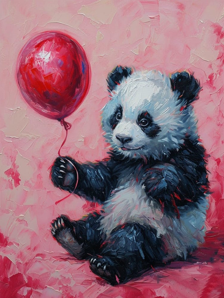 Cute Giant Panda 3 With Balloon