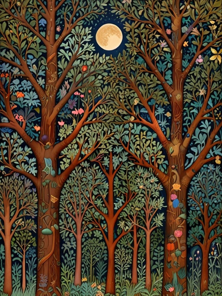 William Morris Moonlight In The Forest 196