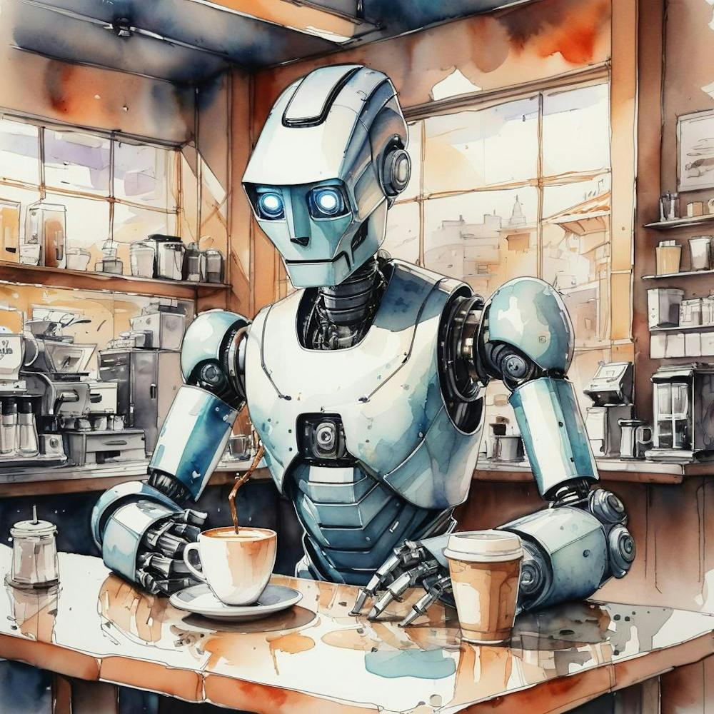 Robot At The Coffee Shop