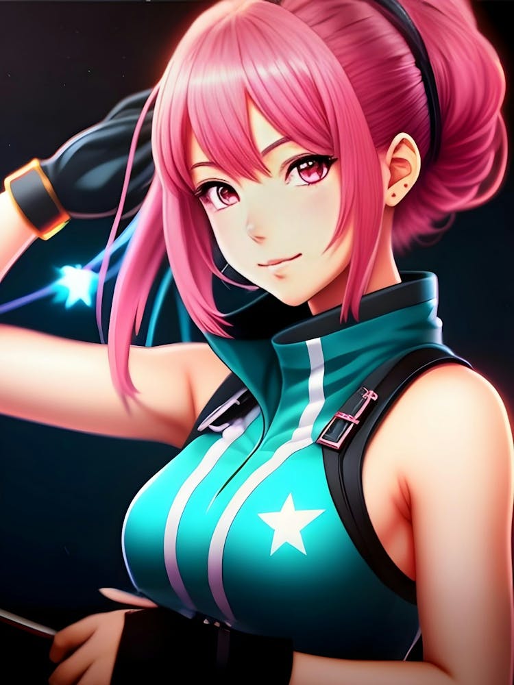 Anime Girl With Pink Hair
