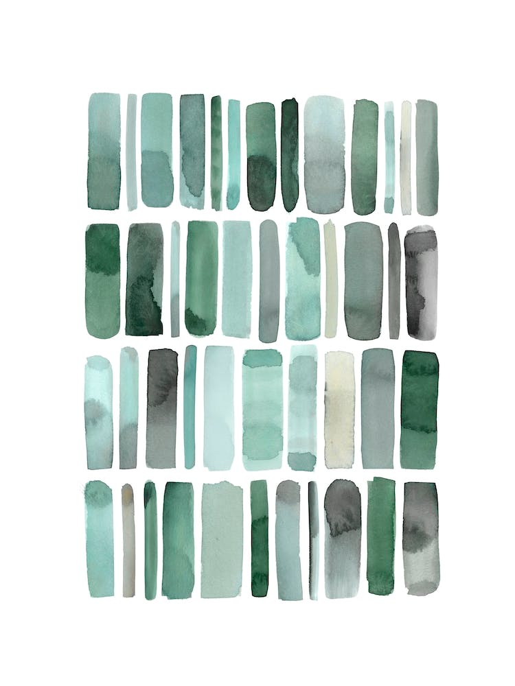 Green Geometric Shapes Art