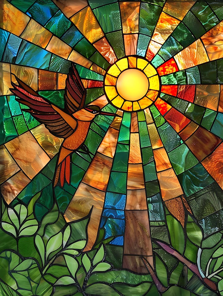 Hummingbird Stained Glass 6