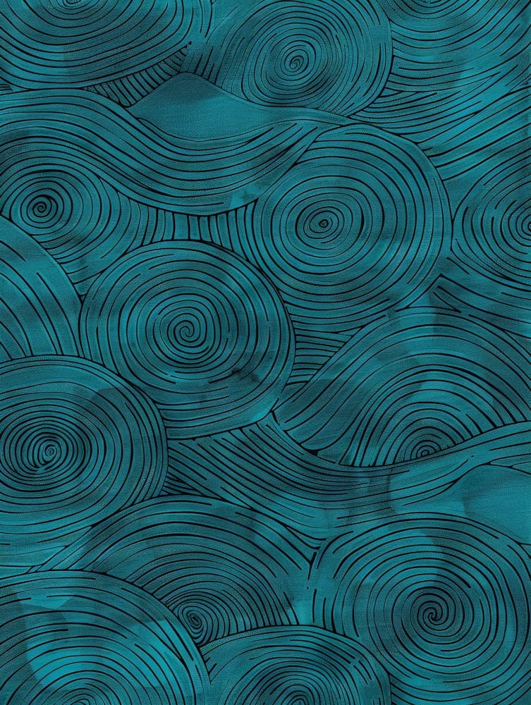Teal Swirls 2