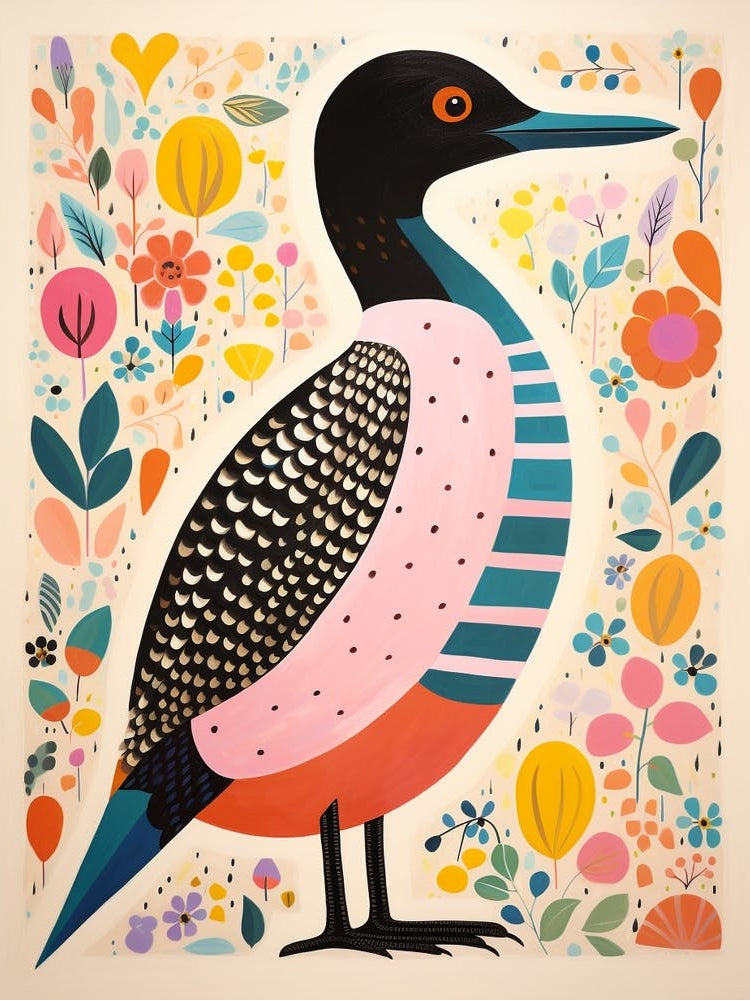 Pink Scandi Loon 1