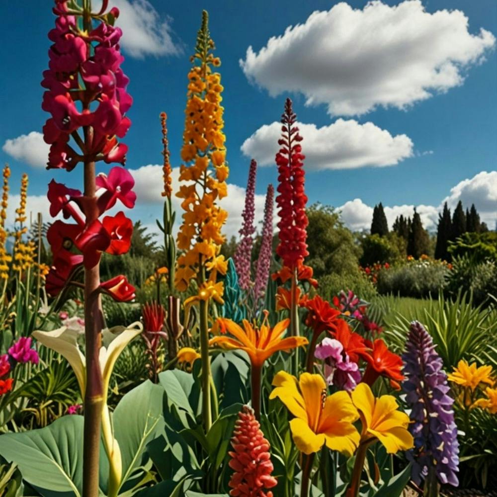 Colorful Flowers In A Garden