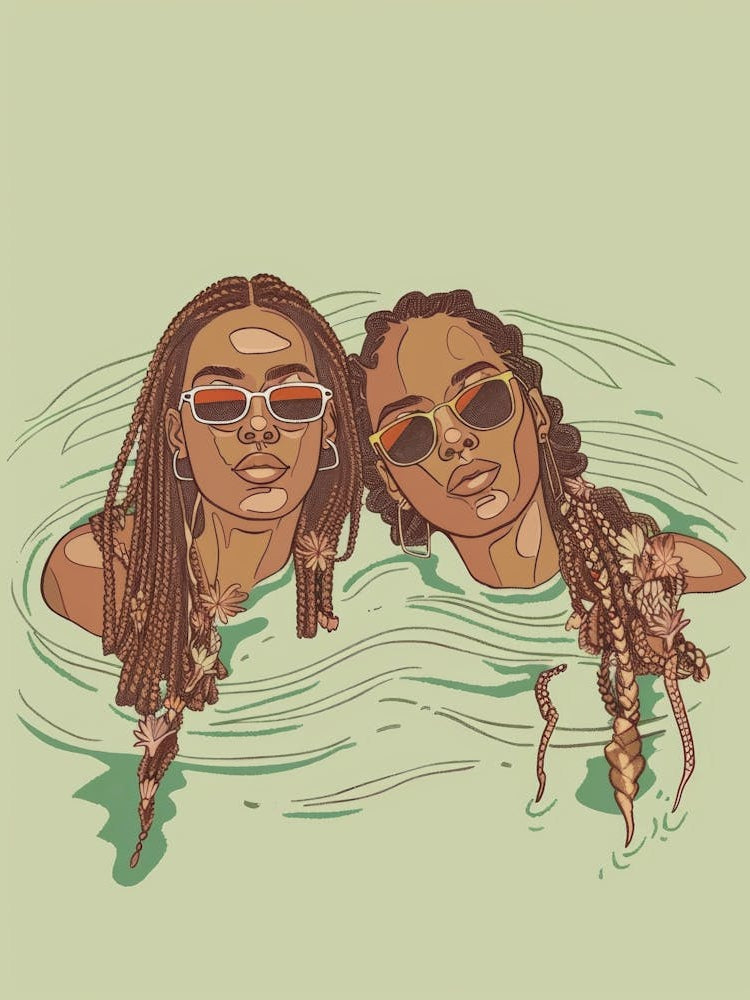 Two Women In The Water 2