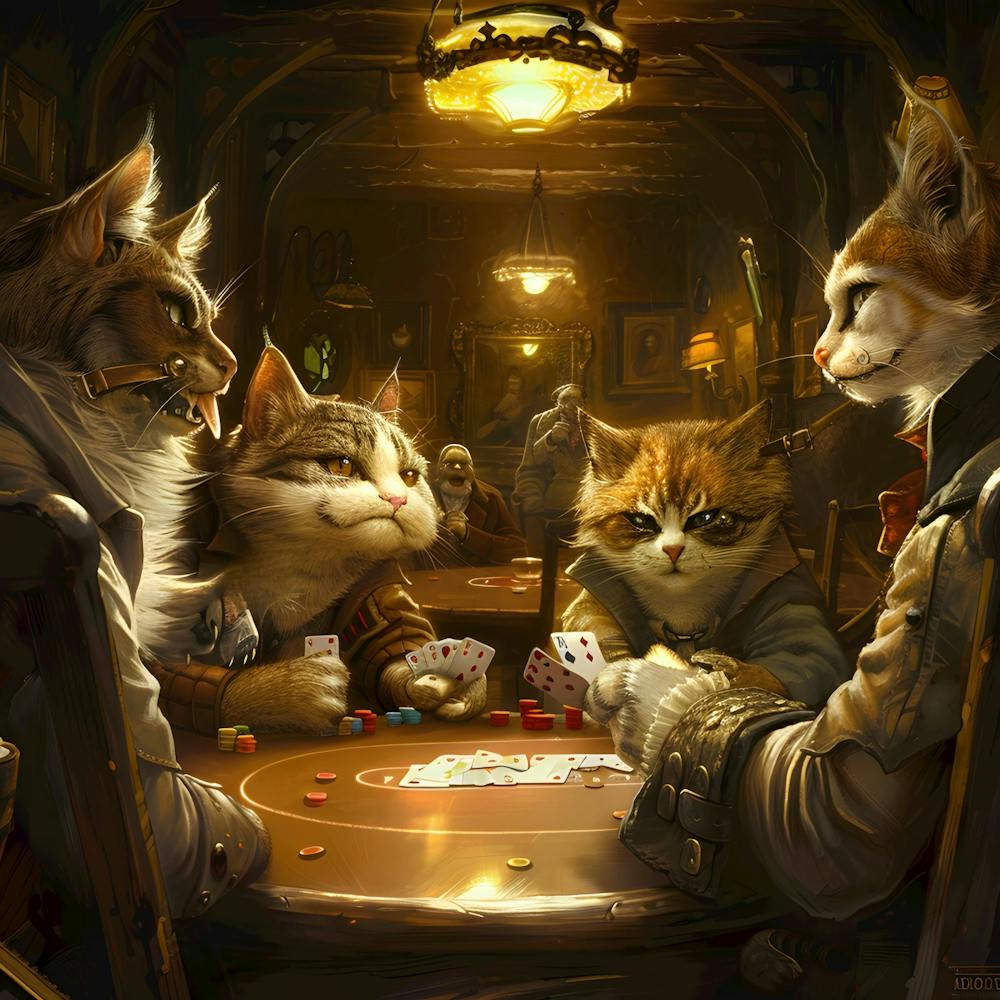 Feline Poker Face