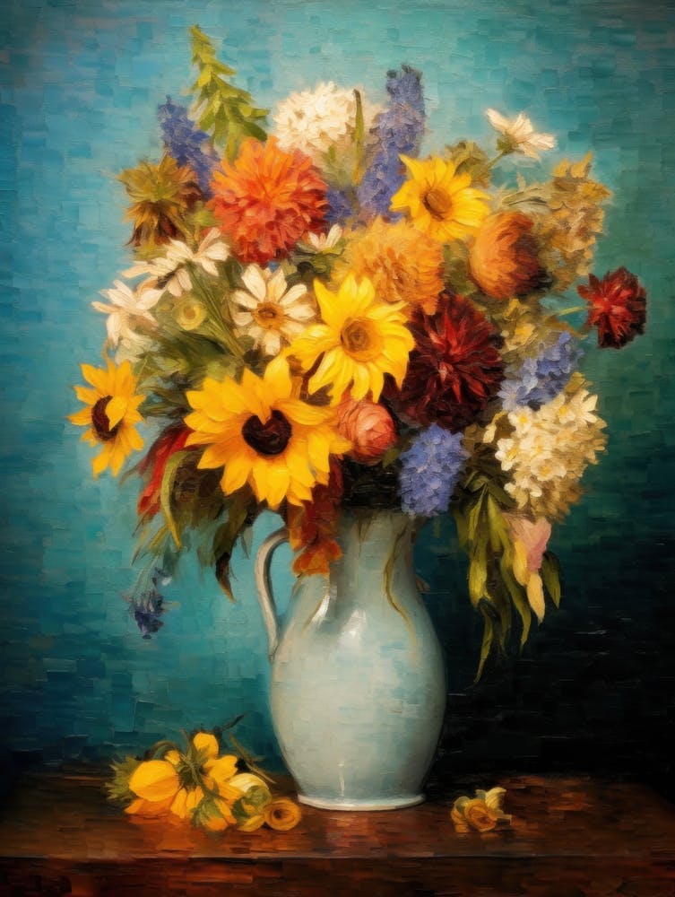 Van Gogh Inspired Sunflowers 02