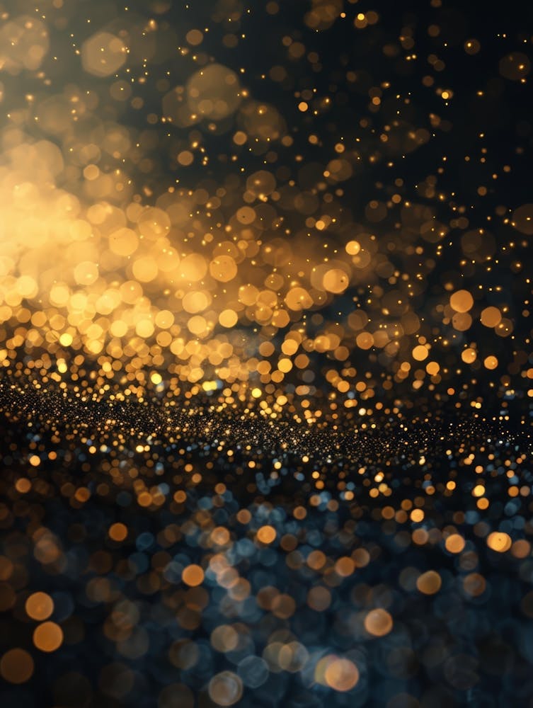 Abstract Golden Bokeh Background