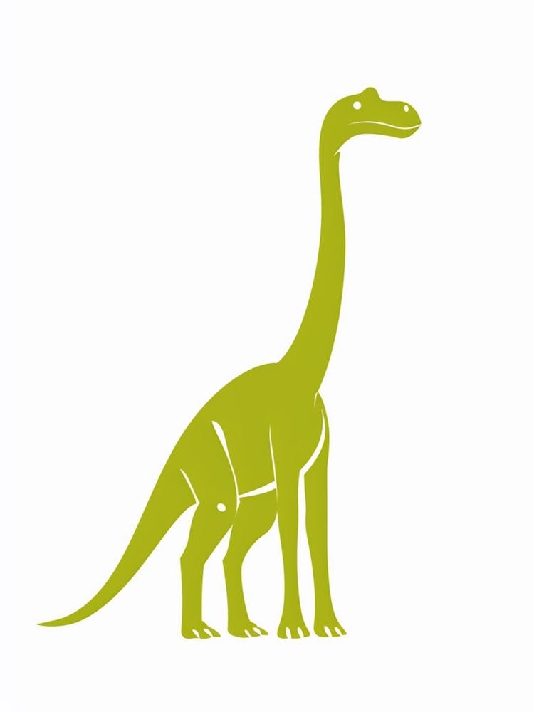 Green Dinosaur Silhouette 1