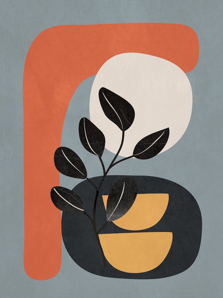 Art Moderne Abstrait Formes Minimales Branches 3