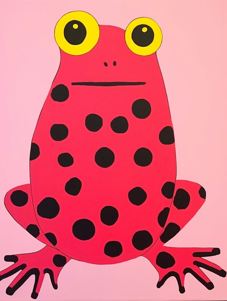 Pink Polka Dot Frog 1