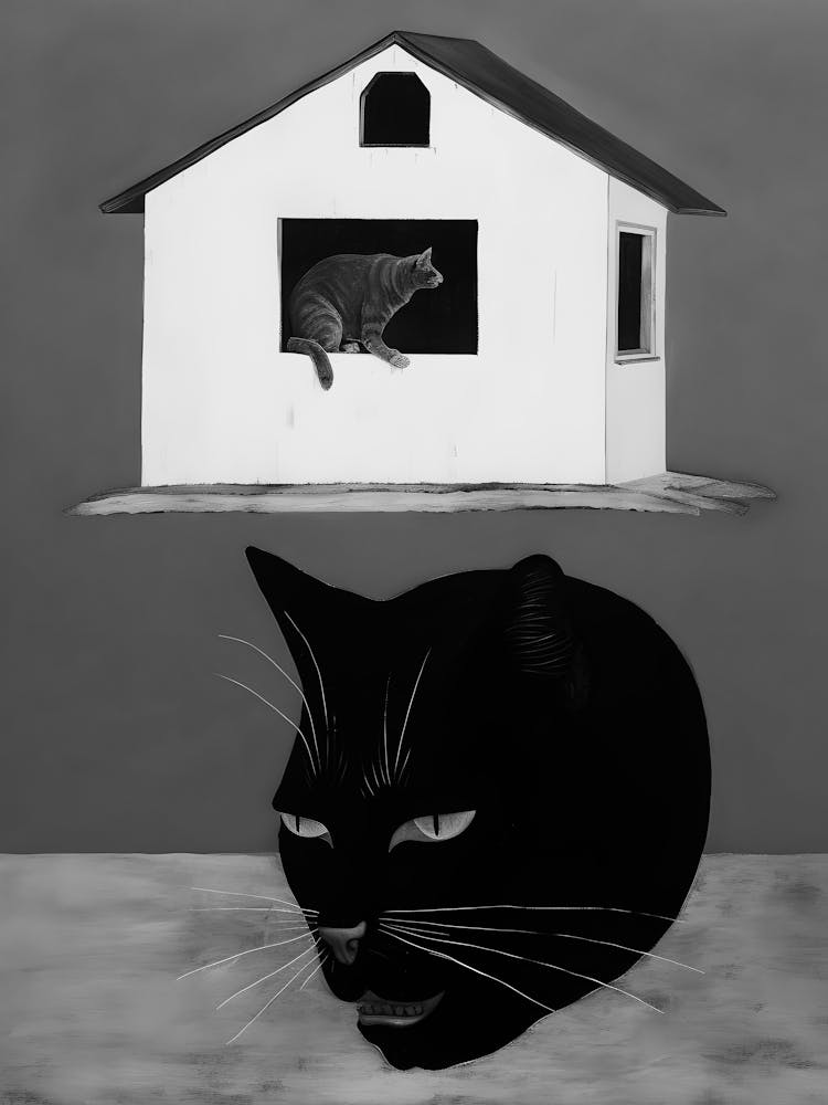 Cat And House