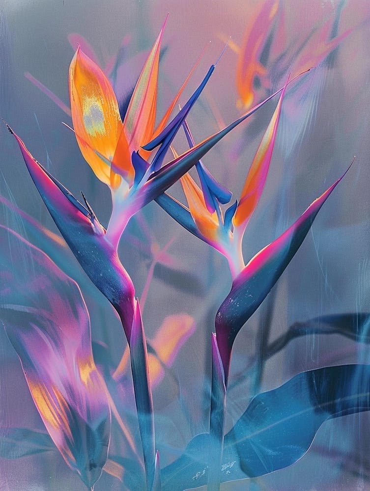 Iridescent Flower Bird Of Paradise 3