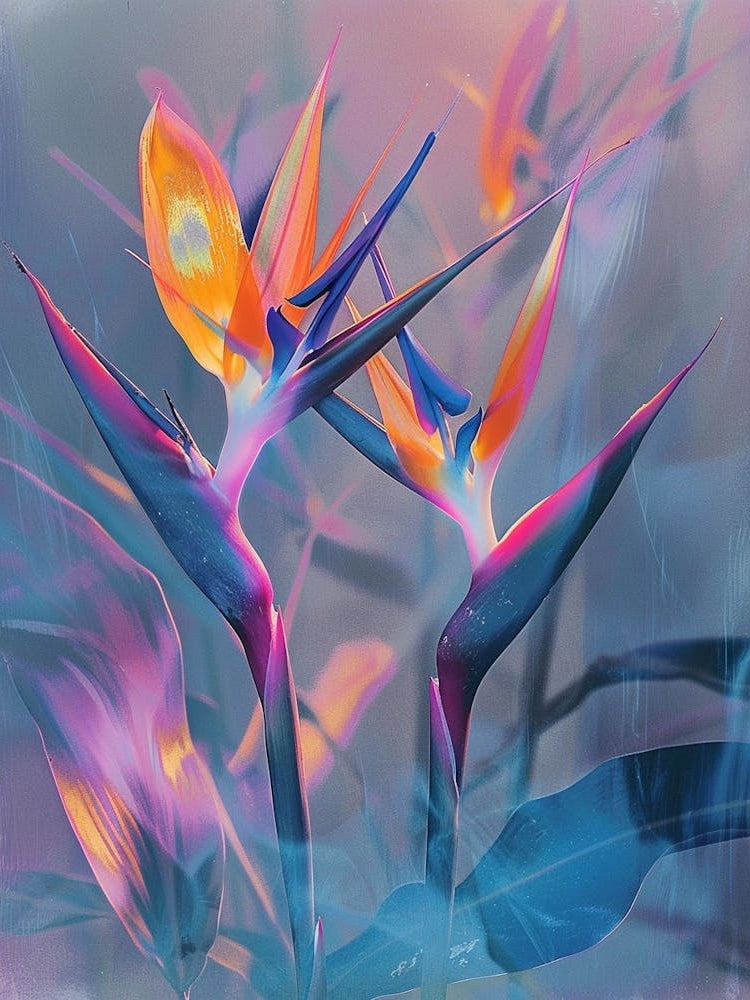 Iridescent Flower Bird Of Paradise 3