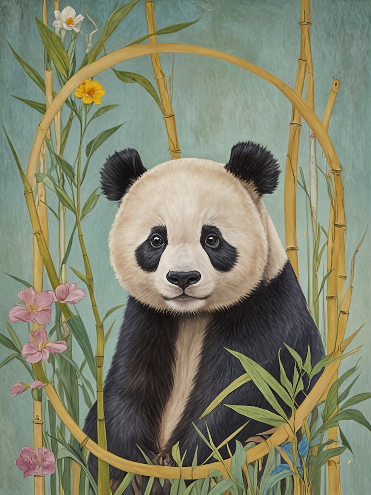 Pandabär Bambus Porträt